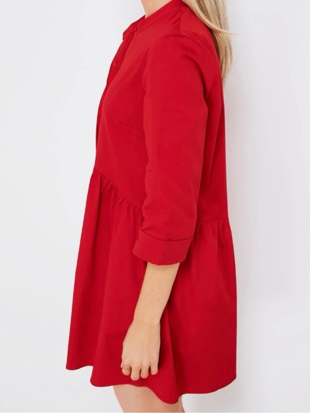 Tuckernuck Scarlet Button-Front Mini Dress size L - Picture 3 of 8